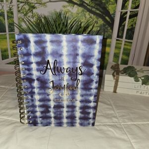 Blue and White Spiral Notebook
